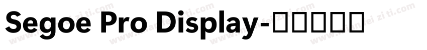 Segoe Pro Display字体转换